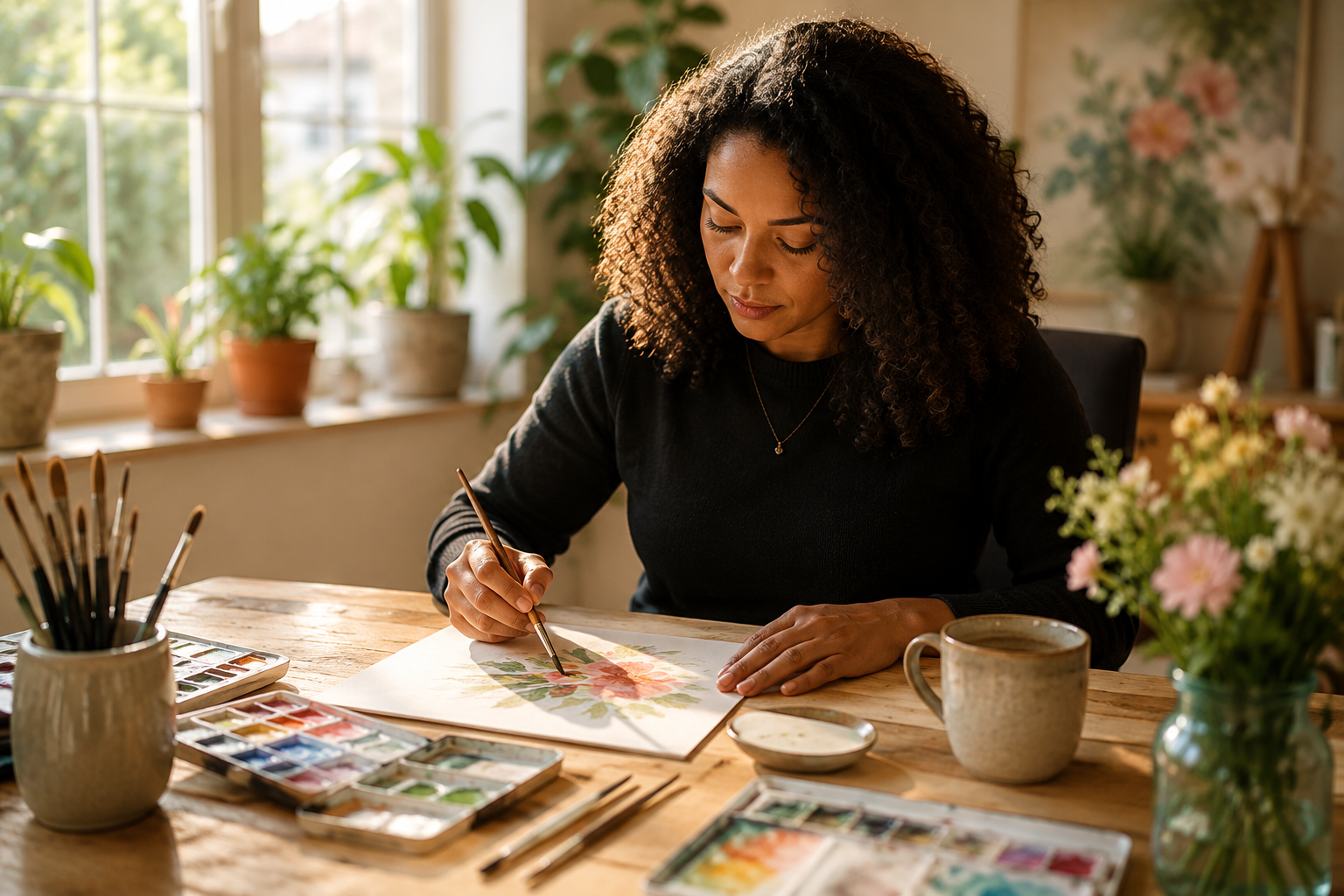 Woman writing in journal
